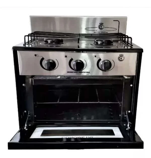 Anafe Cocina 2 Hornallas Con Horno Gas Envasado o Natural Premium | CONOMETAL