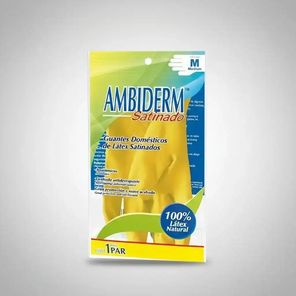 Guante amarillo afanador satinado ambiderm 