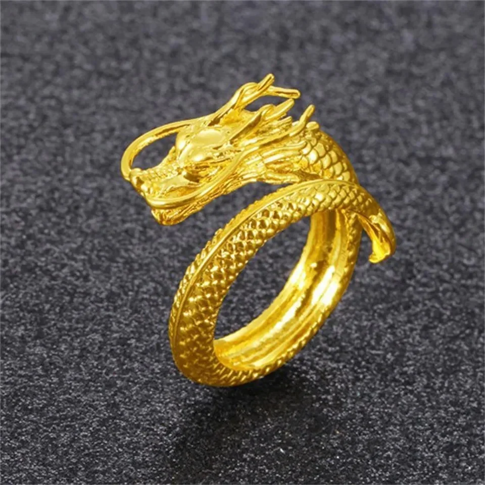 ANILLO DRAGON DORADO 