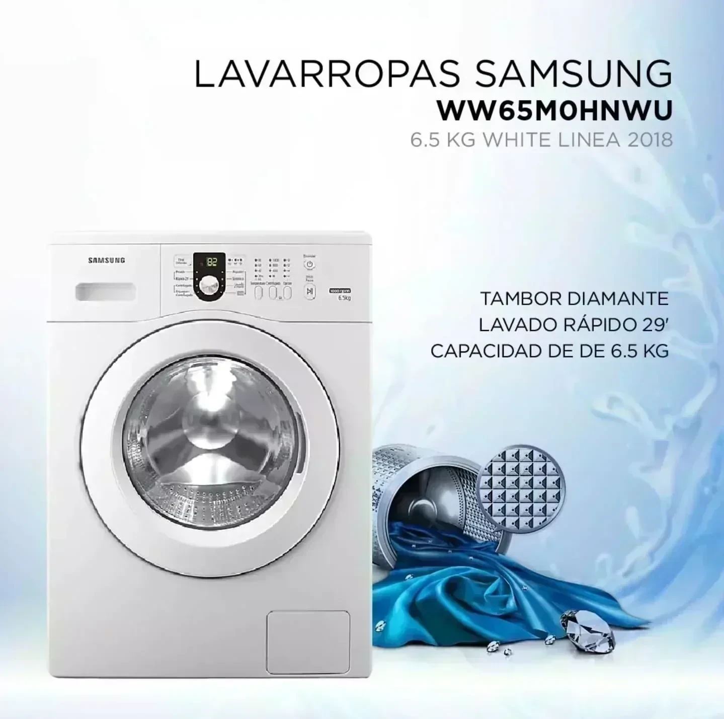 LAVARROPAS SAMSUNG 6.5KG WW65MONHWU