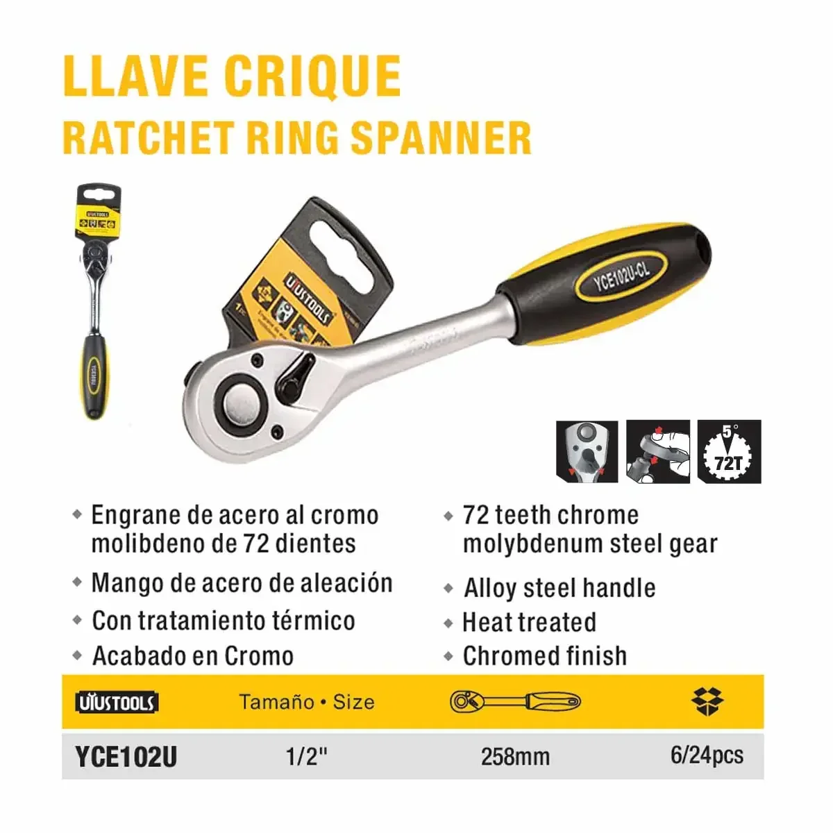 LLAVE CHICHARRA UYUST MED 1/2" C/EXPULSOR