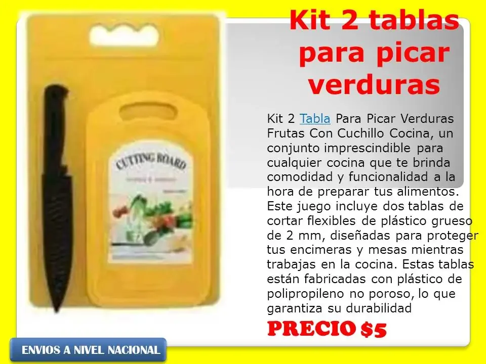 Tabla para picar con cuchillo 