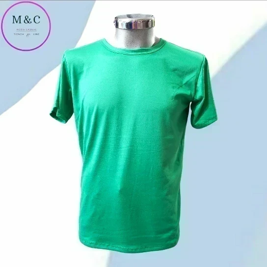 Playera lisa G colores manga corta  6