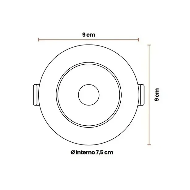 ODB LED DIRIGIBLE REDONDO BLANCO 5