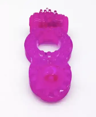 ANILLO RETARDANTE VIBRADOR DOBLE ESTIMULACIÓN CLITORIAL O ANAL