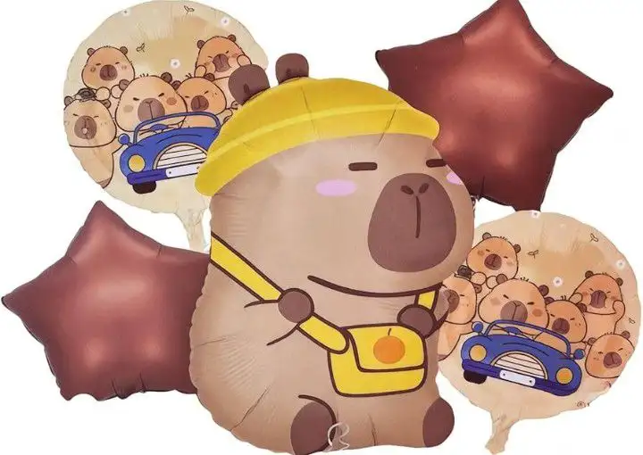 Set 5 globos capibara 