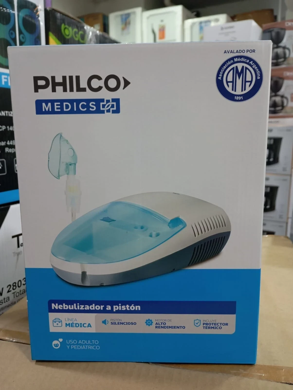 NEBULIZADOR POR COMPRESOR A PISTON PHILCO 