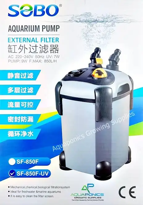 FILTRO CANISTER CON UV DE 1500 L/ H 2