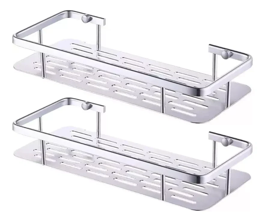 Organizador Ducha 2 Estantes Aluminio Waggs Premium Accb03