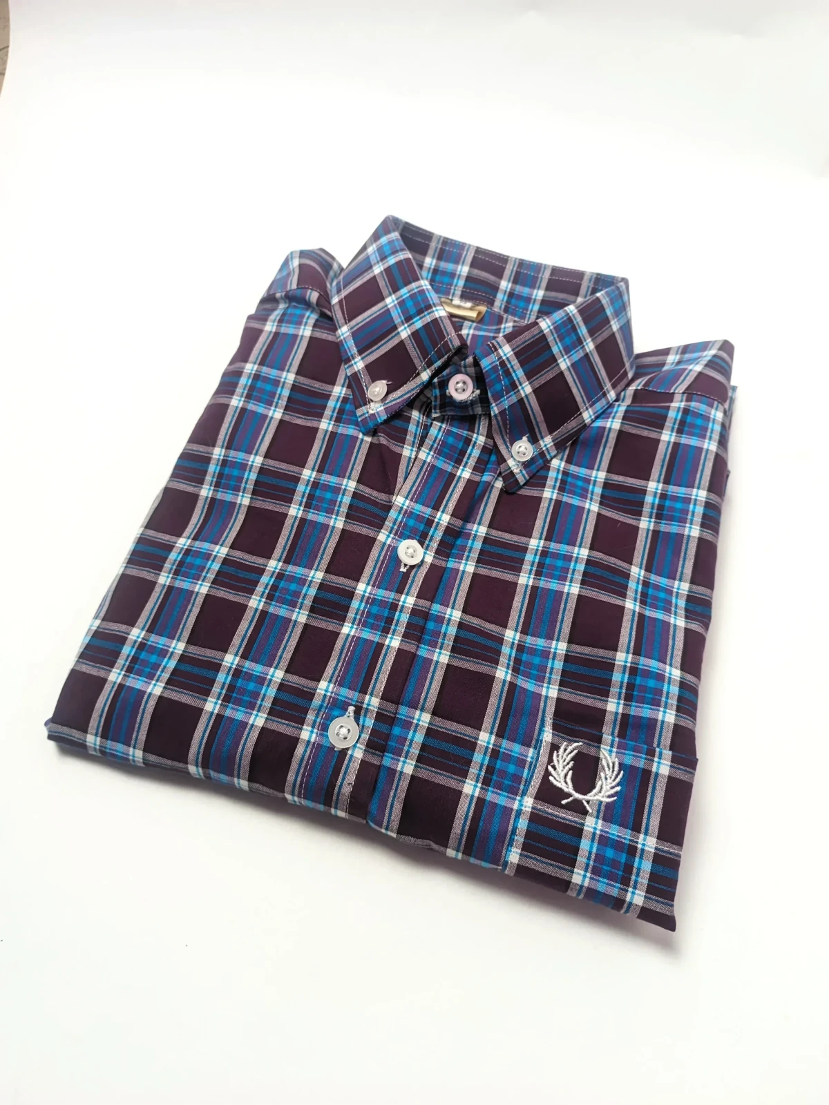 Camisa cuadros vinotinto 
