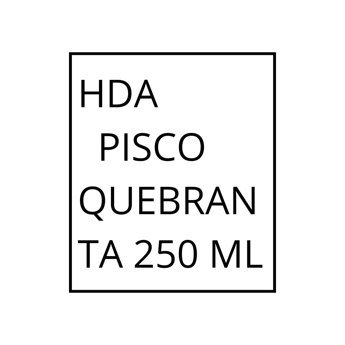 HDA PISCO QUEBRANTA 250 ML