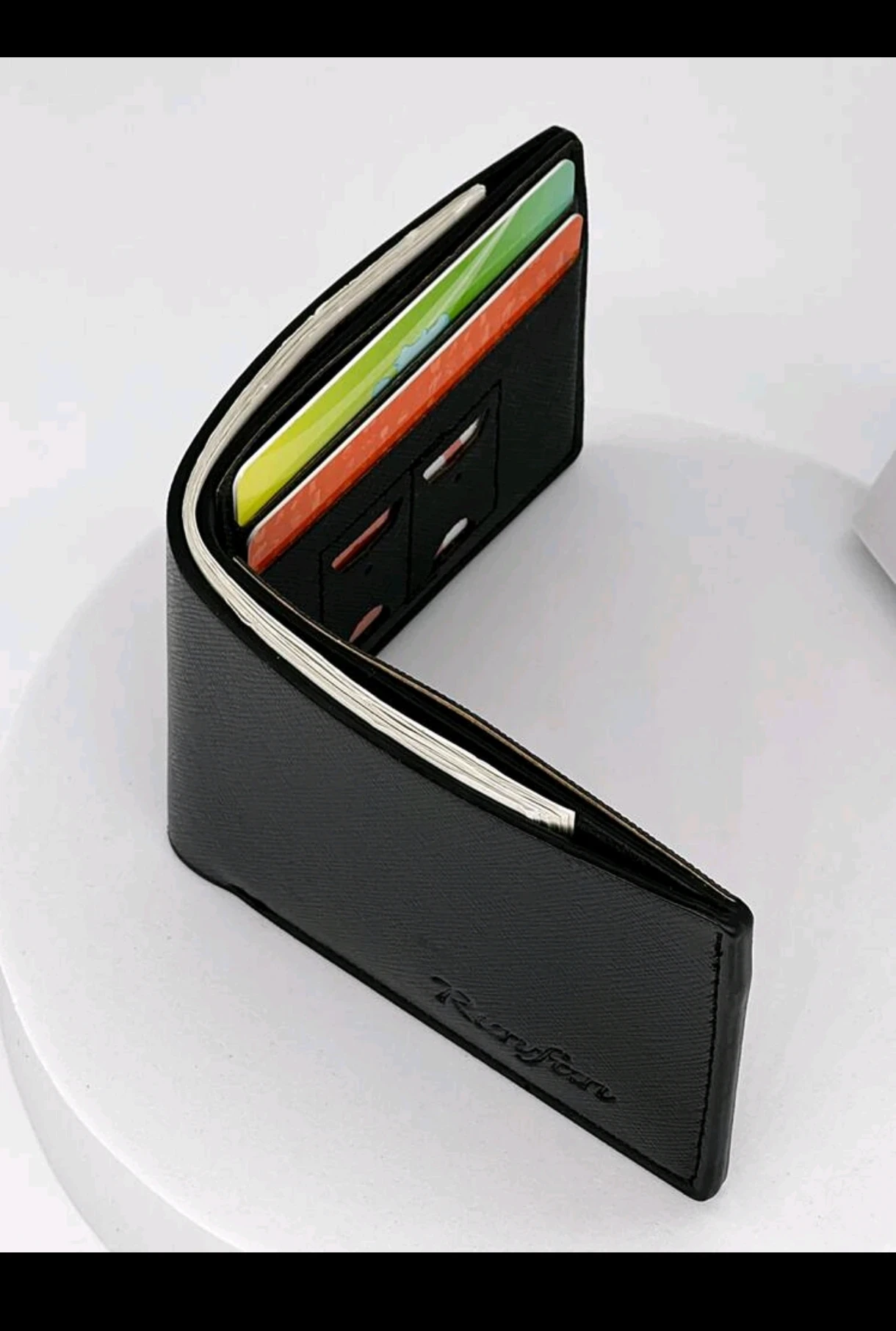 Billetera Mini Slim para Caballero - Poliuretano Premium Texturizado 6