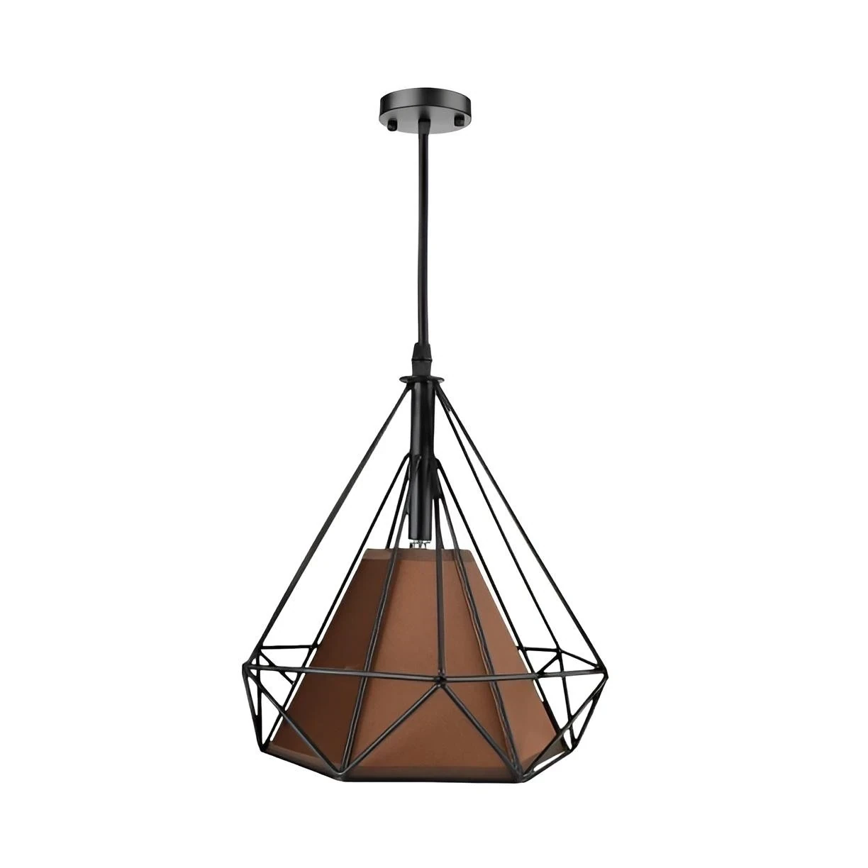 LAMPARA COLGANTE, LINEA INDUSTRIAL, 25*24.5CM, E27 1, METAL, NEGRO + CAFE