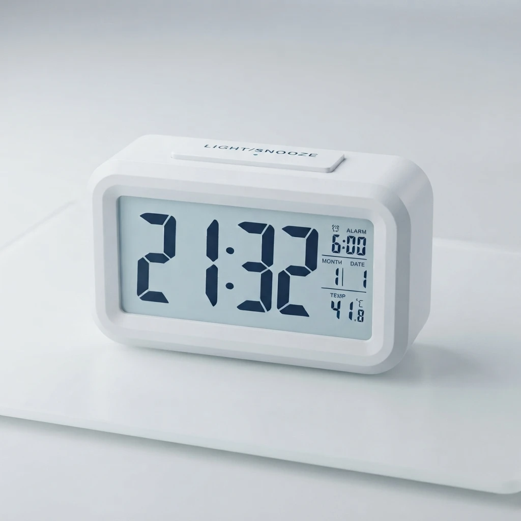 Reloj Despertador Digital LCD con Control Óptico | Electrónica Joma