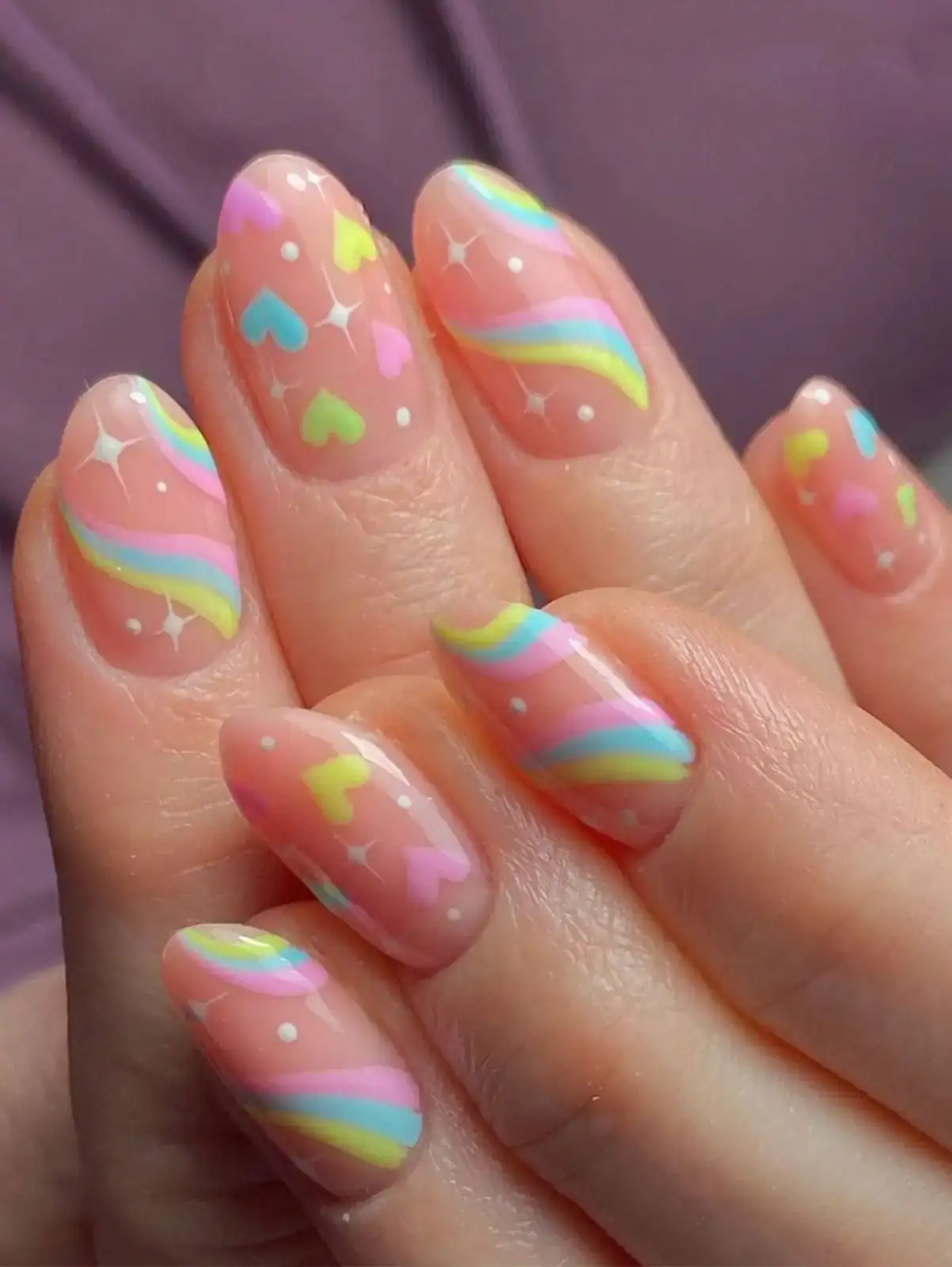 Uñas Press On Arcoiris