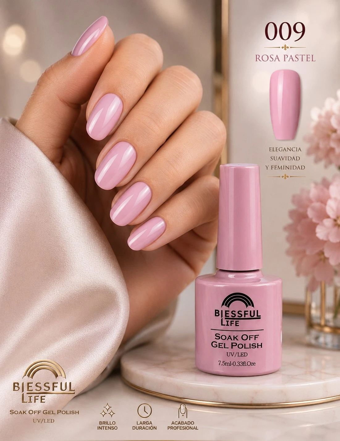 biessful life esmalte semi permanente tono 009