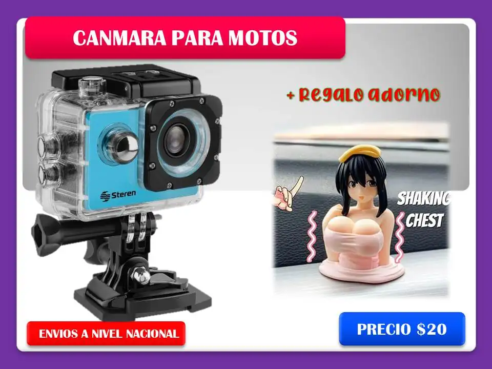 Camara para motos, impermeable 