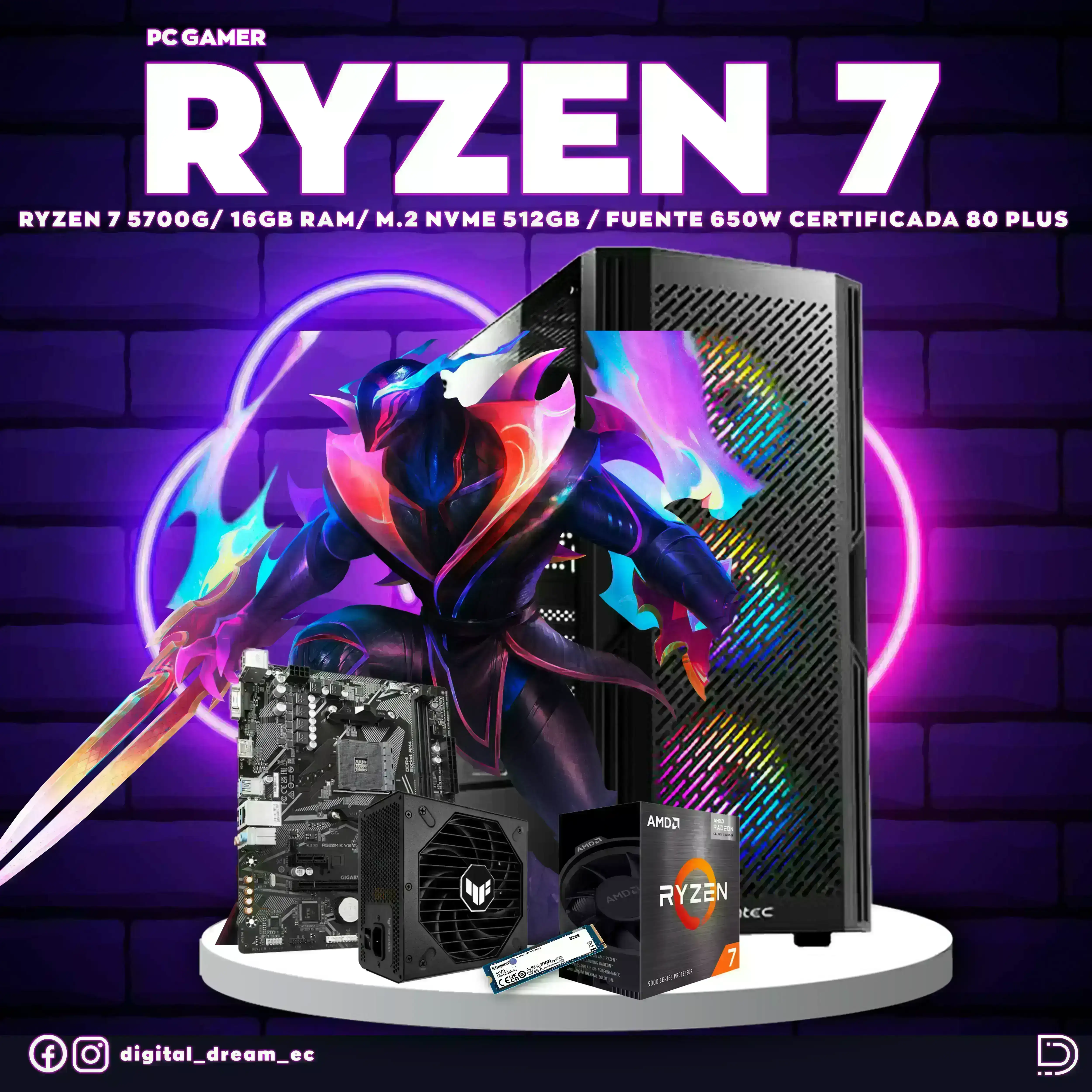 RYZEN 7 5700G 32GB RAM M.2 512Gb