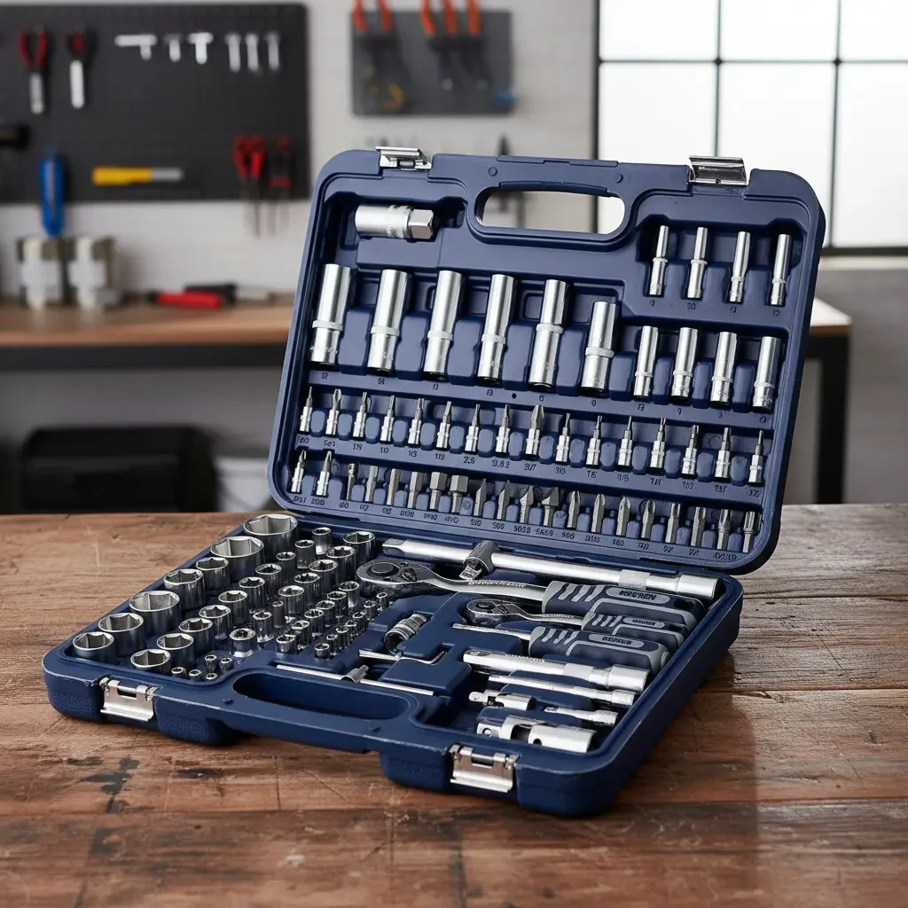 Set Juego Llaves Tubo Crique Bremen Caja 110 Piezas 1/2 1/4 4