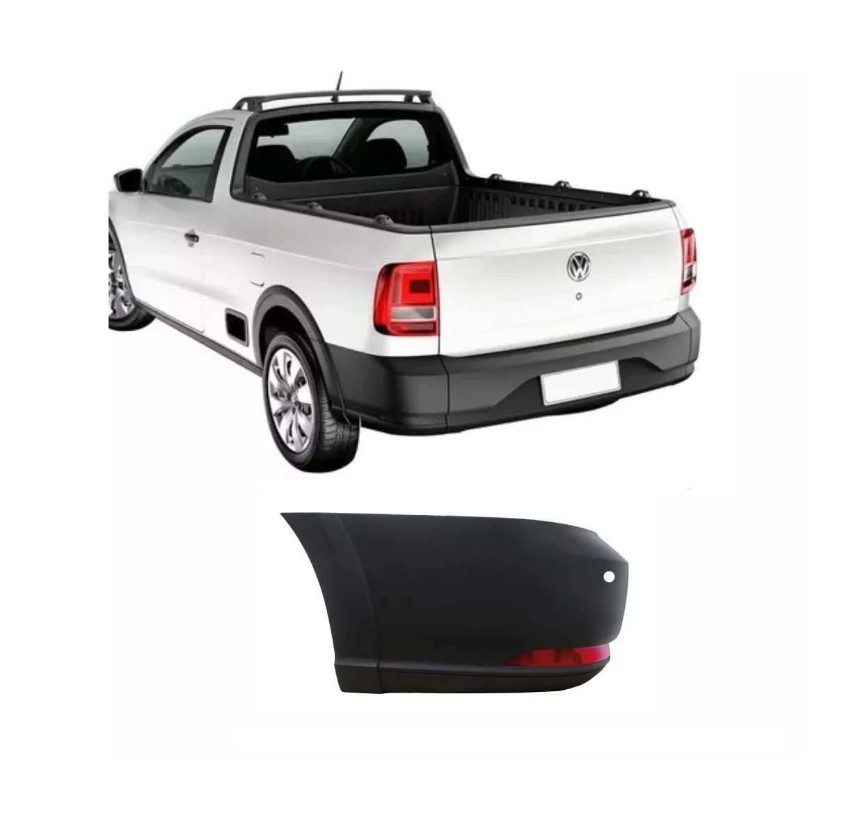 Puntera parachoque trasero Vw Saveiro 2015-2022 / 6660-6659