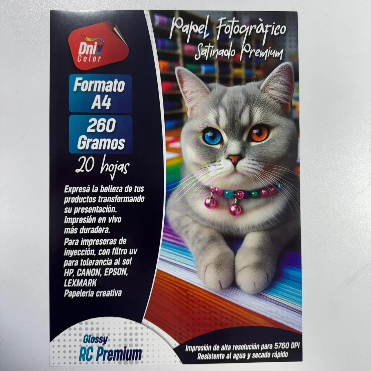 Papel Fotografico Satinado Premium A4 260 Gramos 20 hojas