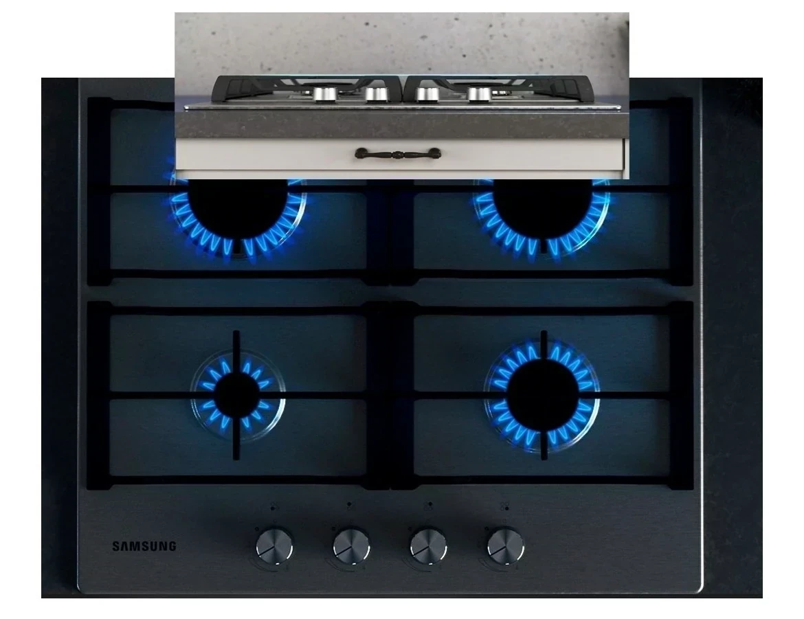 ANAFE A GAS SAMSUNG PLATEADO 220V 2