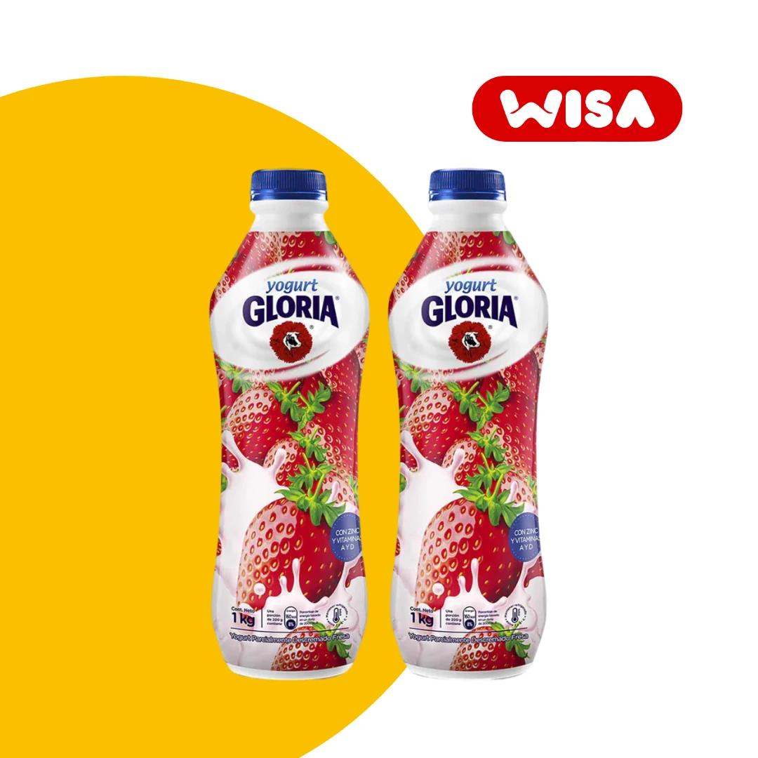 Yogurt Gloria 1 L X 2 UND 