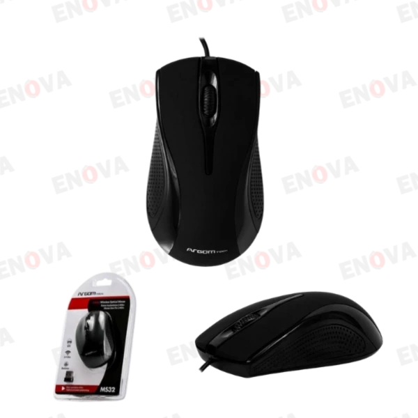 Mouse óptico MAXI USB 800 dpi, negro