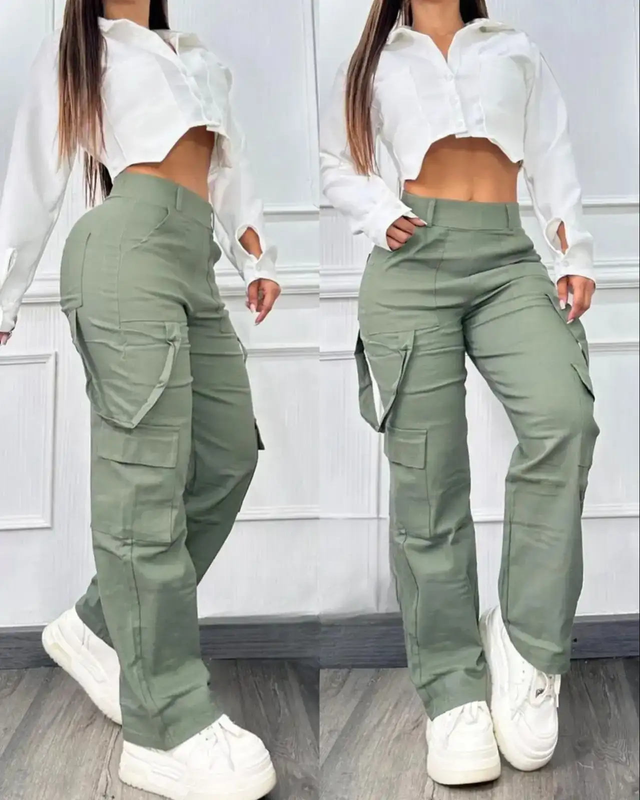 😍👖Hermoso Pantalón cargo con detalles delicados 🫶🏻❤️👖🎉