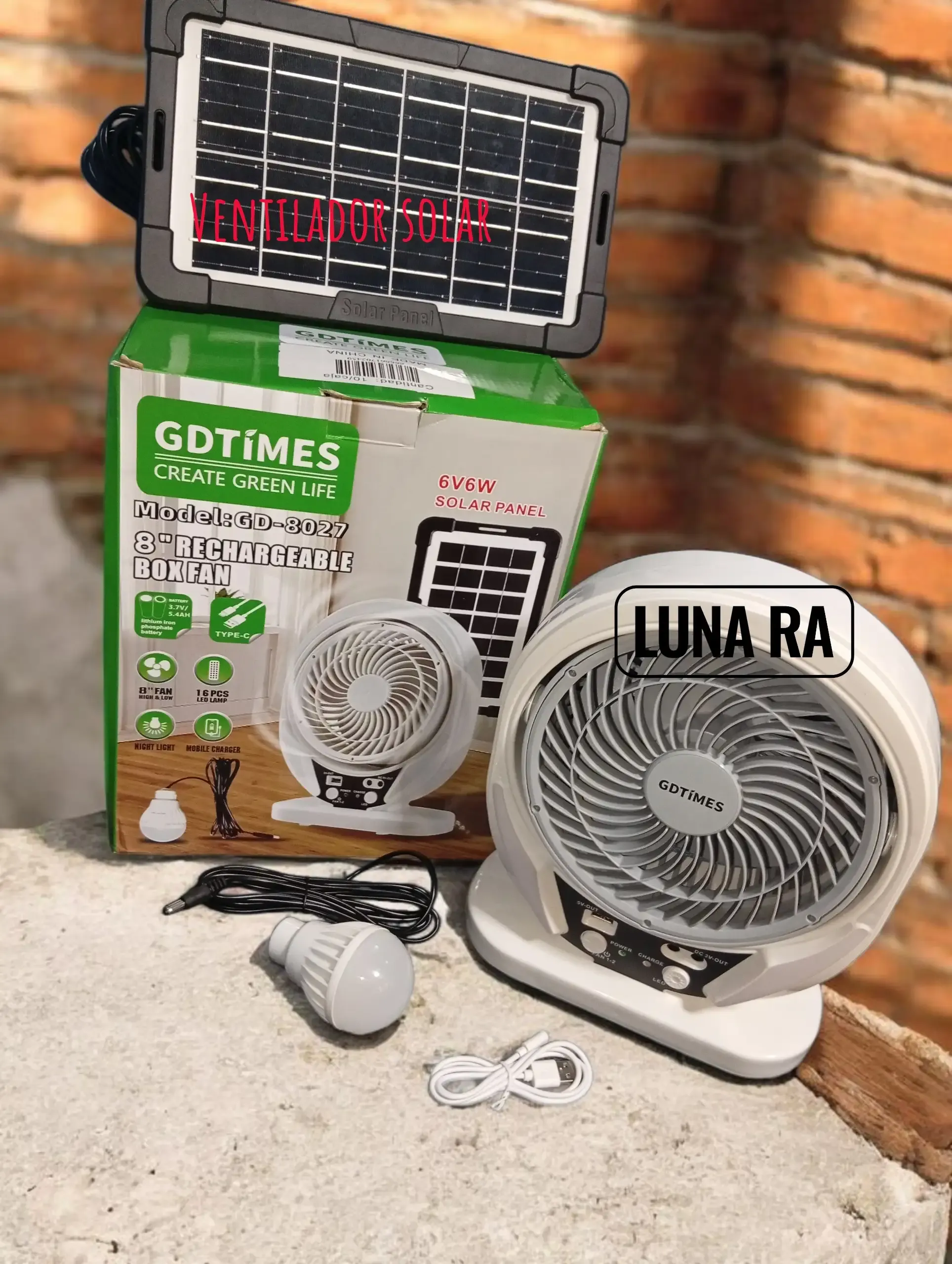 VENTILADOR SOLAR 