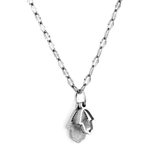 Cadena con doble dije de manitas LT9773