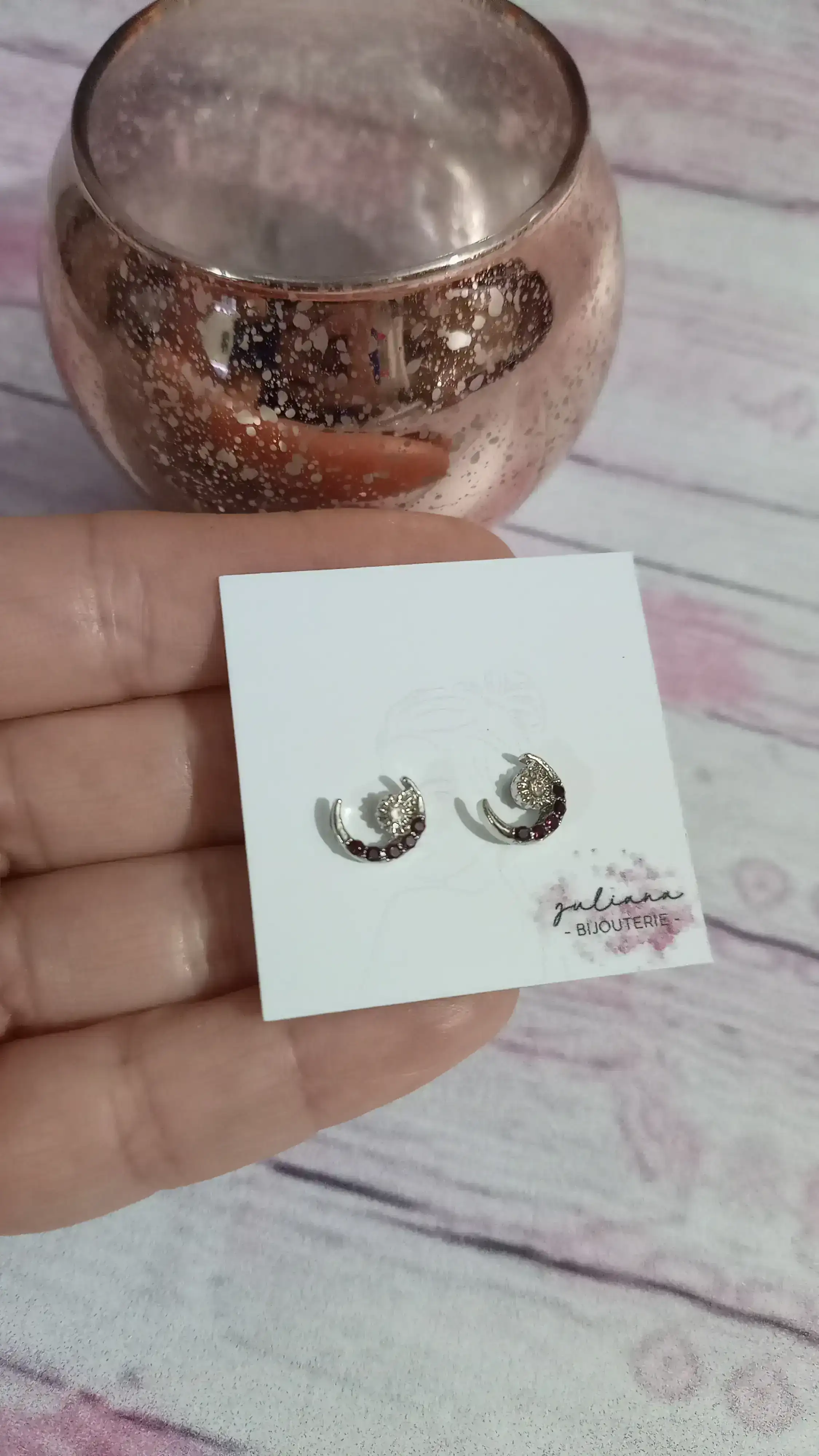MINI LUNA CON STRASS BORDO🌛 3
