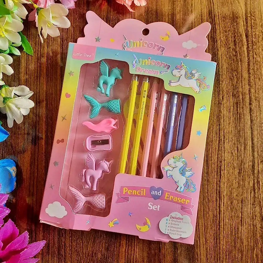 KIT LÁPICES DE COLORES UNICORNIO 