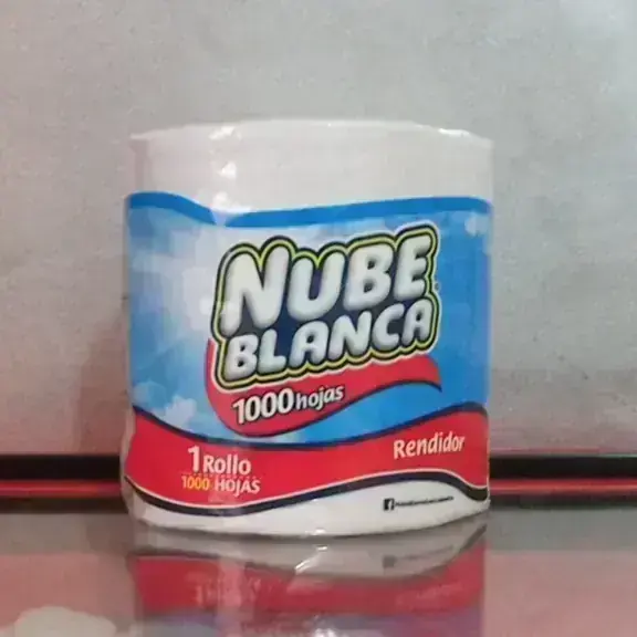 Papel higiénico Nube blanca 1,000 hojas 