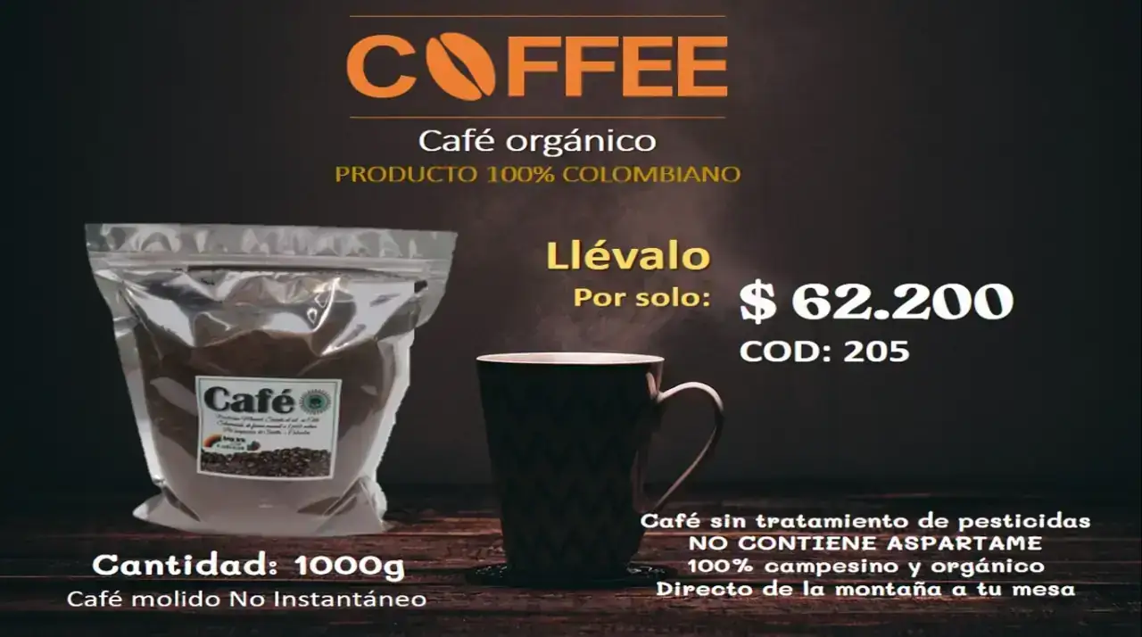 Café orgánico Molido 1 Kilo