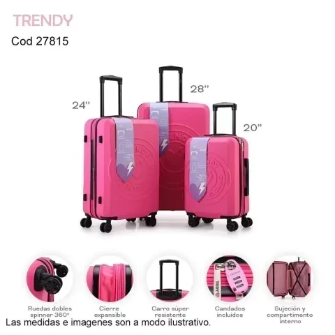 SET VALIJA TRENDY X3 27815