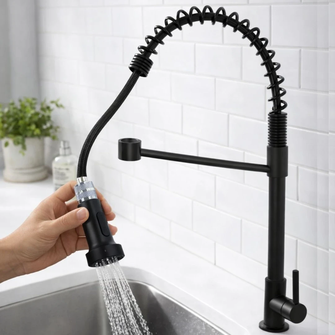 Canilla de Acero Inox Cocina/Mesada/360º