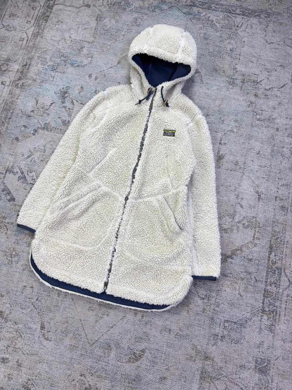 L.L.BEAN SHERPA FLEECE LONG COAT JACKET 3