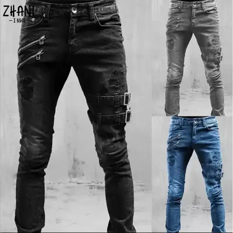 Pantalones vaqueros rectos de talla grande 