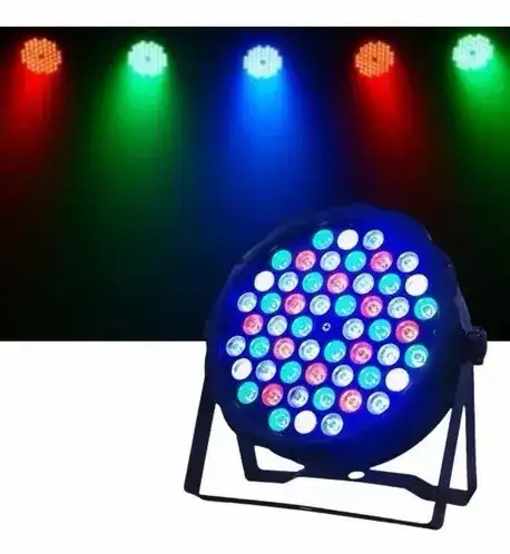 Luz Led Disco Reflector 54 Led Rgb Dmx Discoteque PRECIO POR MAYOR: 250BS Y 4X940BS  PEDIDOS: 69442828  La Luz Led Disco Reflector 54 Led Rgb Dmx Discoteque es la opción ideal para animar cualquier evento o fiesta. Con su potente salida de 18.0 W y 54 luces LED, esta luz transformará el ambiente con espectaculares patrones multicolores en RGBW. Diseñada específicamente para discotecas y ambientes festivos, proporciona efectos dinámicos y vibrantes que garantizan una experiencia visual inolvidable. El control DMX te permitirá gestionar la iluminación de forma precisa y profesional, ideal para DJs y organizadores de eventos. Además, cuenta con una función strobo que añade un toque extra de energía, siendo perfecta para crear momentos destacados en la pista de baile. Con un diseño compacto de 25.0 cm en largo y ancho, y un peso de 1.5 kg, su instalación es sencilla y versátil. Esta luz no solo destaca por su rendimiento, sino también por su duración, asegurando que puedas disfrutar de su creatividad luminosa por mucho tiempo. Ya sea para fiestas privadas, presentaciones o eventos especiales, la Luz Led Disco es la herramienta perfecta para lograr un espectáculo visual que mantenga a todos en movimiento. 4