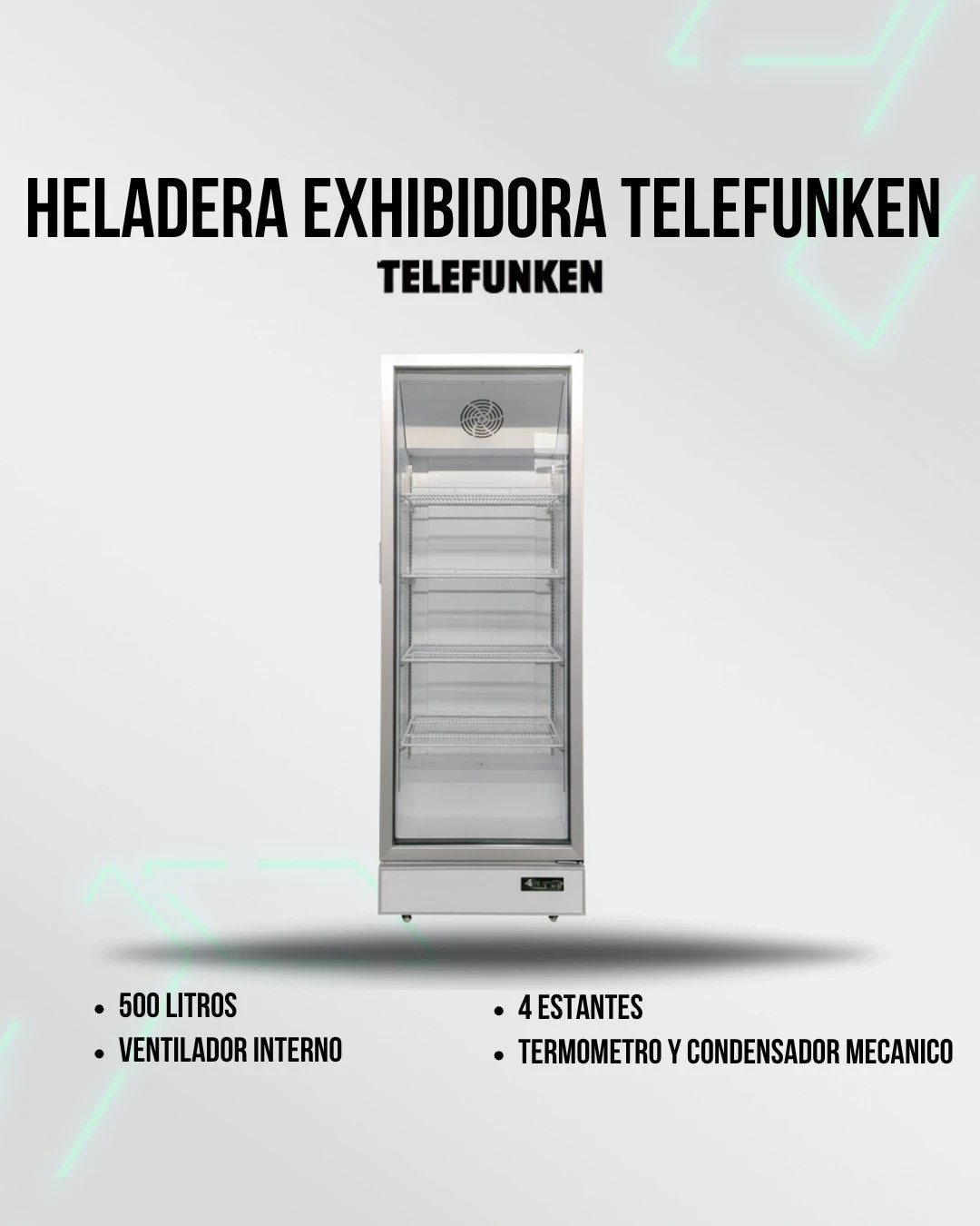 EXHIBIDORA TELEFUNKEN 500LTS SILVER 