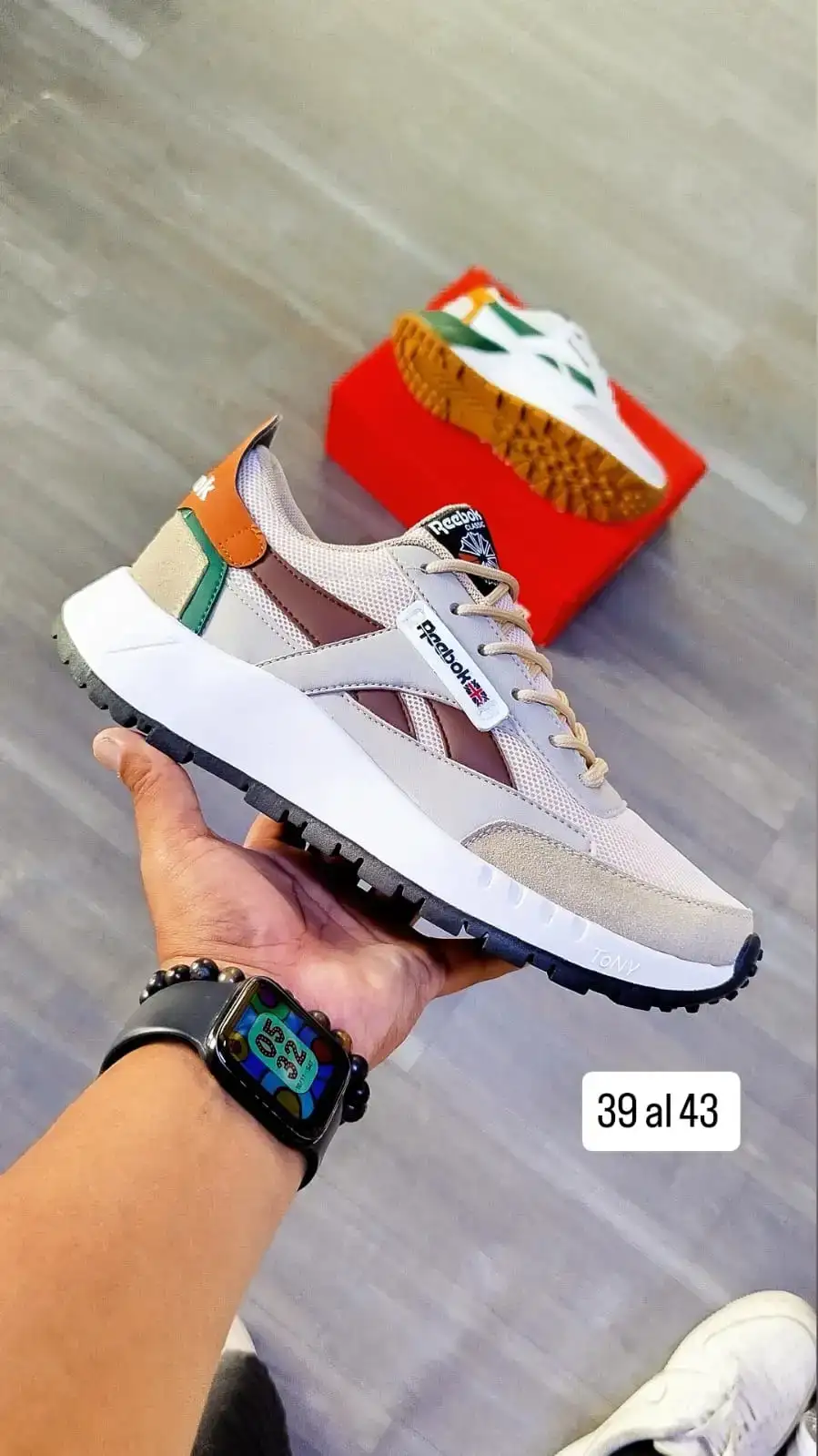 Reebok tenis Classic 2400 "White Boundless Blue Black" (hombre)