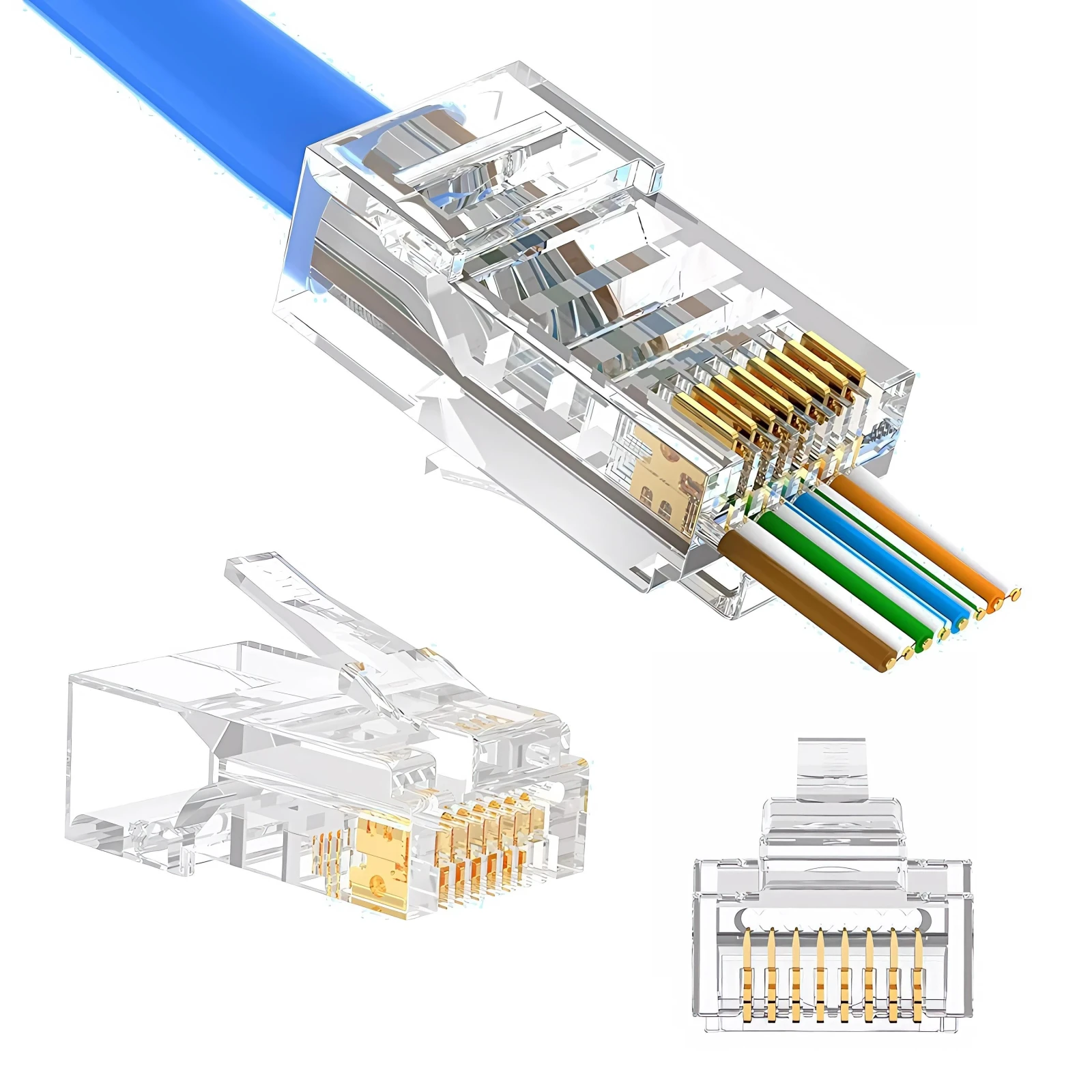 CONECTOR CABLE DE RED RJ45 CAT 6 