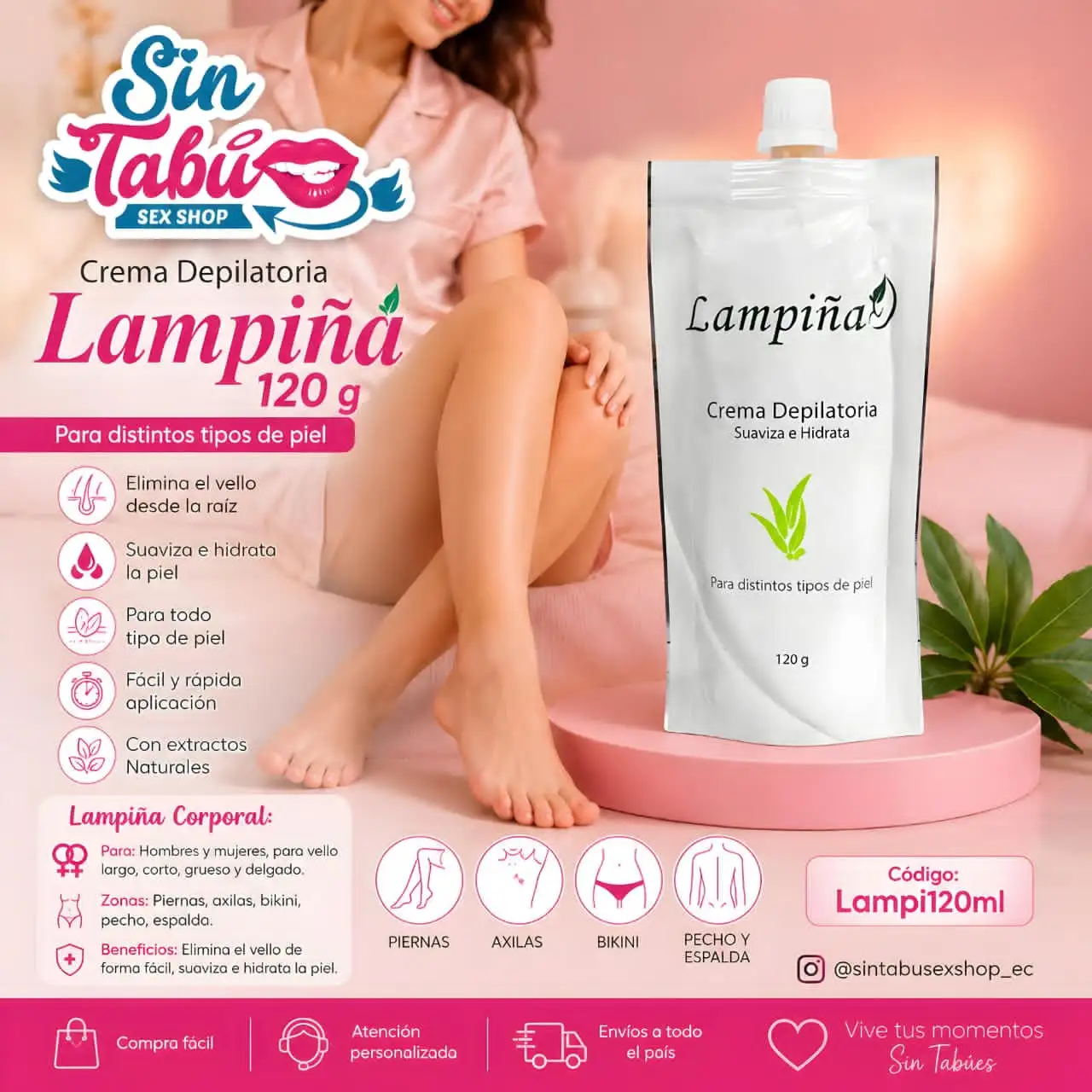 CREMA DEPILATORIA LAMPIÑA 120 G