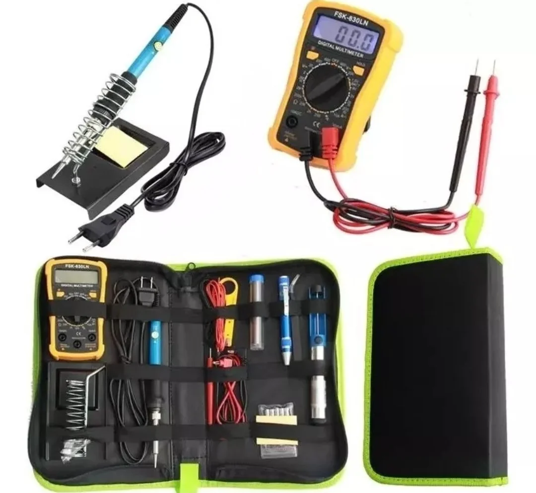 Kit Eléctrico Cautín 60w Regulable 17 Accesorios