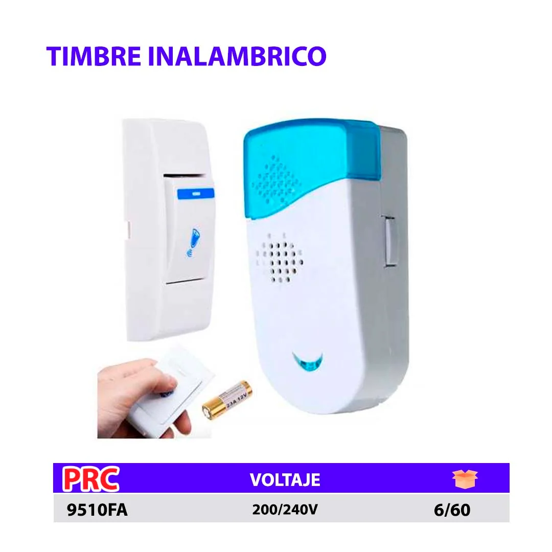 TIMBRE INALAMBRICO Economico 200/240V