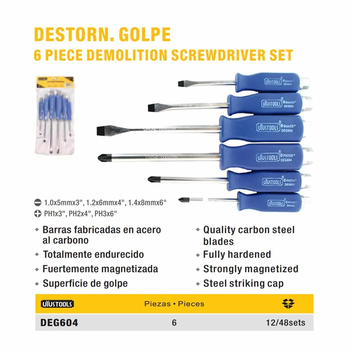 SET DESTORN GOLPE UYUST de 6pz **