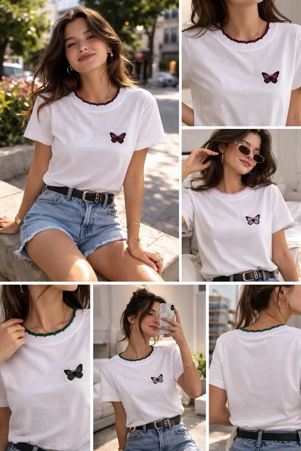 REMERAS PREMIUM ARGENTINA FLOR Y MARIPOSA 