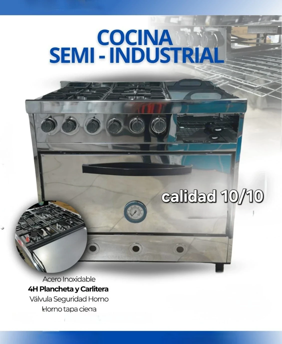 COCINA INDUSTRIAL C/ PLANCHETA Y CARLITERA