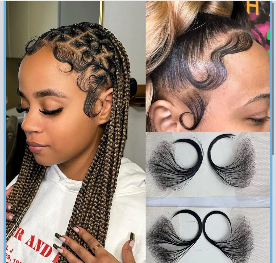 Tiras de pelo de bebé con bordes de encaje HD, 4 piezas de cabello humano virgen, línea capilar suiza, 